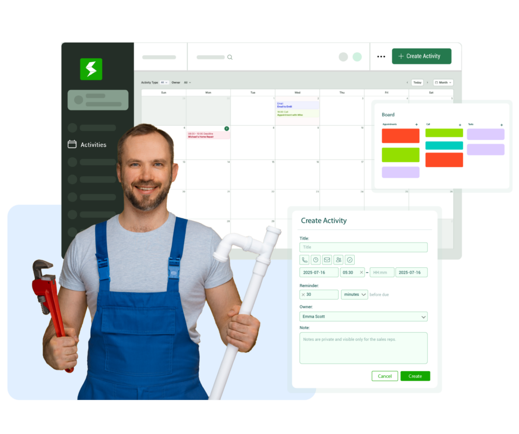 Keep your schedule in sync. Stay on top of every project.